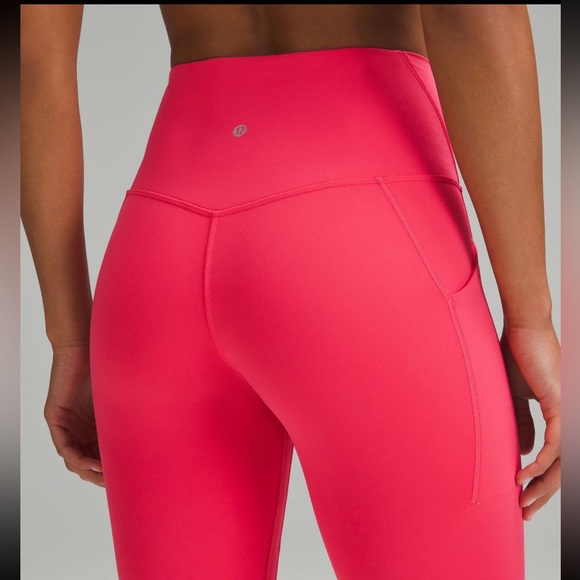 LULULEMON ALIGN HIGH RISE 23”CROP LEGGINGS GLAZE PINK COLOR SIZE 8 NWT - Picture 5 of 7